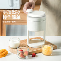 Manual Ice Shaver Machine for Home Use, Hand-Crank Snow Cone Maker with Ice Mold