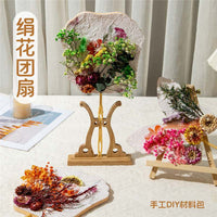 Chinese Style Round Fan DIY Material Kit for Hanfu Dance Photography