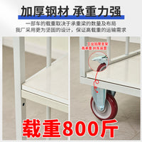 Garment Factory Material Handling Cart 3-Tier Fabric Transport Trolley with Wheels