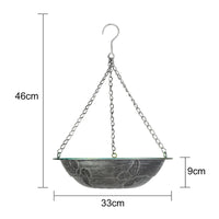 Outdoor Hanging Bird Bath Feeder with Butterfly Decor for Garden Patio