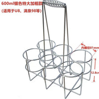 Portable 6-Bottle Wine Carrier Basket for KTV Bar Delivery, Thickened Durable Beer Rack