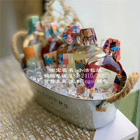 Vintage Galvanized Ice Bucket for Parties, BBQs, and Bars - Champagne, Wine, Beer Chiller