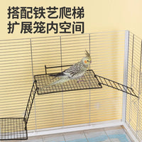 Parrot Perch Platform Bird Cage Accessories Pigeon Rest Stand Jumping Board Small Bird Feeder Station Net Bird Supplies
