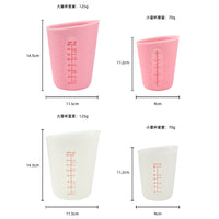 Baking Grade Silicone Measuring Cup with Scale, Soft Milk Cup for Liquid Batter