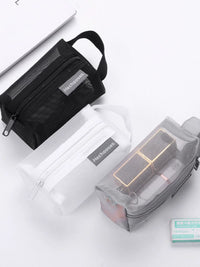 Mesh Transparent Zipper Pouch for Small Items, Stationery, Cards, and Coins