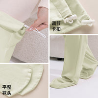 Adjustable Pure Cotton Over-the-Knee Sleep Socks for Men and Women, Warm Leggings for Autumn/Winter