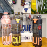 Tritan Kids Water Bottle, Portable Heat-Resistant Plastic Cup for School and Sports