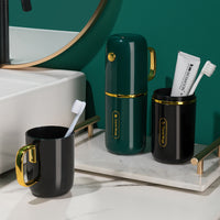 Minimalist Travel Toothbrush Holder Set with Mouthwash Cups