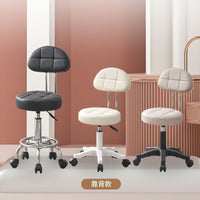 Adjustable Swivel Salon Stool with Wheels for Beauty, Hair, and Nail Salons