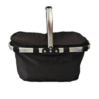 Foldable Insulated Picnic Basket with Logo Print, Cooler Bag for Car and Food Delivery