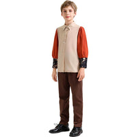 Kids Bavarian Beer Festival Costume Medieval Renaissance Cosplay Outfit for Halloween Stage Performance