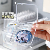 Acrylic Display Case for Badges and Pins, Dustproof and Moisture-proof Storage Box with Lid