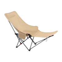 Adjustable Folding Recliner with Leg Rest for Outdoor Camping, Fishing, and Beach