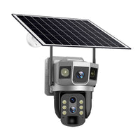 V380 10x Zoom 4MP HD Solar Powered Outdoor Security Camera with Night Vision