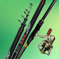 Carbon Fiber Telescopic Fishing Rod Super Hard 19-Tune 5-Section for Sea Fishing