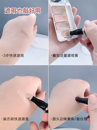 Mini Dual-Ended Lip Brush with Cap for Blending and Concealing