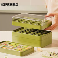 Creative Press-Type Ice Cube Tray with Lid, Large Capacity, Easy Release, Stackable for Home Use