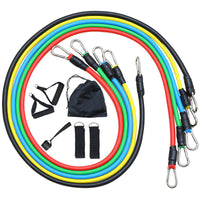 Portable 11-Piece Resistance Band Set for Home Gym Workouts