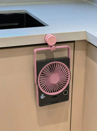 Portable USB Rechargeable Mini Desk Fan for Kitchen & Bathroom, Powerful Cooling