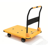 Heavy-Duty Foldable Platform Cart with Silent TPR Wheels for Warehouse Logistics and Moving