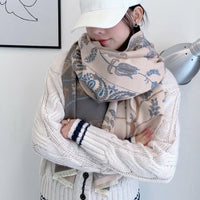 Women's Winter Faux Cashmere Scarf Shawl
