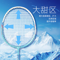 SAISHILONG Badminton Racket Set for Adults and Children, Alloy Double Rackets for Beginners, Lightweight Outdoor Straight Shot