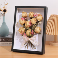 3D Shadow Box Picture Frame for Dried Flowers and DIY Crafts, Wall Mountable Wooden Display Frame
