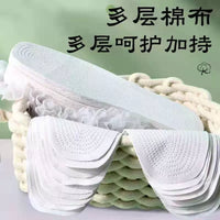 Pure Cotton Handmade Breathable Deodorizing Sweat-Absorbent Shoe Insoles for All Seasons, Cuttable Shock Absorption