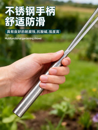 Stainless Steel Garden Soil Loosening Fork and Rake Tool for Potted Plants and Gardening