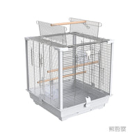 Large Stainless Steel Parrot Cage for Cockatiels and Peonies, Easy to Clean, Splash-Proof Breeding Cage