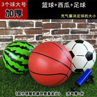 Inflatable 9-inch Watermelon, Basketball, and Soccer Balls for Kids' Indoor/Outdoor Play