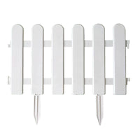 Decorative White Garden Fence Panels for Lawn and Yard Edging