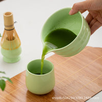 Luxury Japanese Matcha Tea Ceremony Set with Ceramic Bowl and Bamboo Whisk