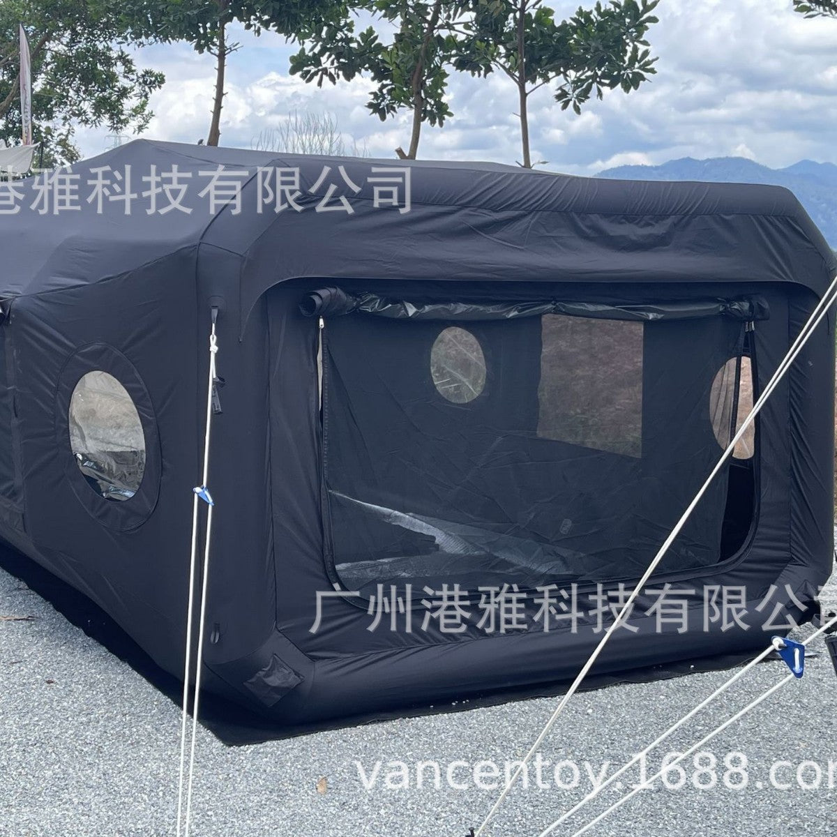 Inflatable Space Capsule Tent for Outdoor Camping, Lightweight, Portable, Thickened, Rainproof, Quick Setup