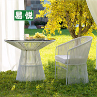 Outdoor Rattan Wicker Patio Furniture Set with Table and Chairs, Weather-Resistant Garden Bistro Set
