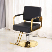 Height Adjustable Salon Chair for Hair Stylists, Hair Salon Styling Chair with Metal & PU Upholstery