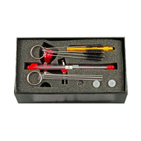 AR180 Airbrush Kit for Automotive Painting, Art, and Model Craft with 0.2-0.5mm Nozzles