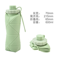 Collapsible Silicone Water Bottle for Travel and Sports, Portable and Lightweight with Lid, Customizable Logo
