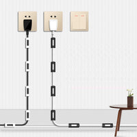 Self-Adhesive Cable Organizer Clips for Power Strips and Wires