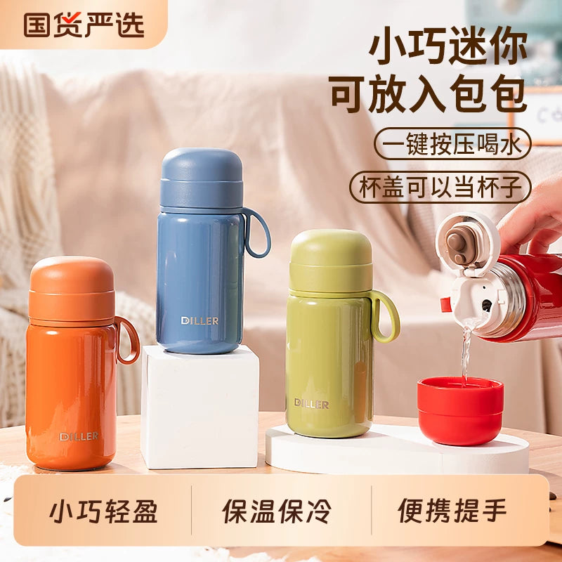 Mini Portable 316 Stainless Steel Insulated Water Bottle for Women, 230ML