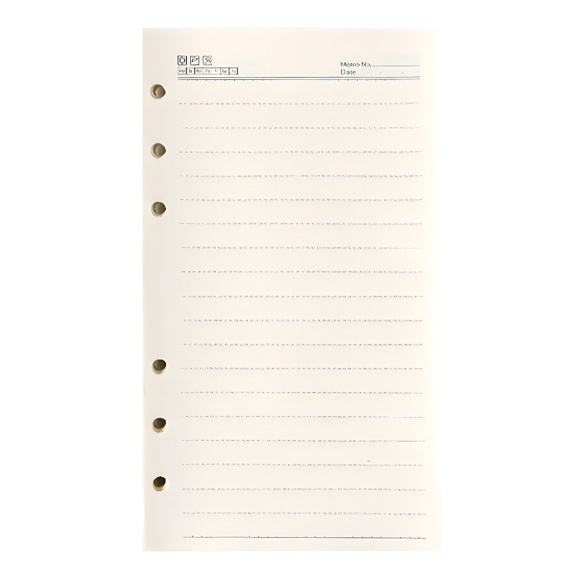 A6 6-Hole Loose Leaf Paper Refills for Notebooks - Lined, Grid, Blank, or Zipper Pouch