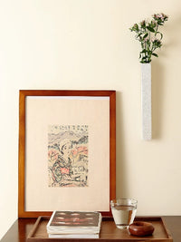 Ceramic Wall-Mounted Vase for Living Room Decor, Japanese Style Plant Holder