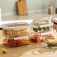 Food Grade Refrigerator Storage Container with Lid for Freezer, Dumplings, Vegetables