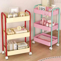 Multi-Layer Rolling Utility Cart with Wheels for Kitchen, Bathroom, and Storage