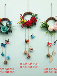 Artificial Flower Wreath Wall Decor for Living Room