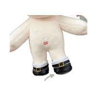 20cm Cotton Doll Round Toe PU Leather Shoes for Dress-Up