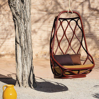 Outdoor Wicker Swing Chair Hanging Basket Seat for Patio Balcony Indoor Leisure