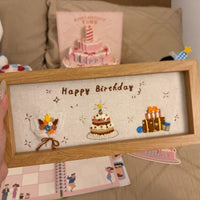 DIY Birthday Embroidery Photo Frame Kit with Tools and Tutorial
