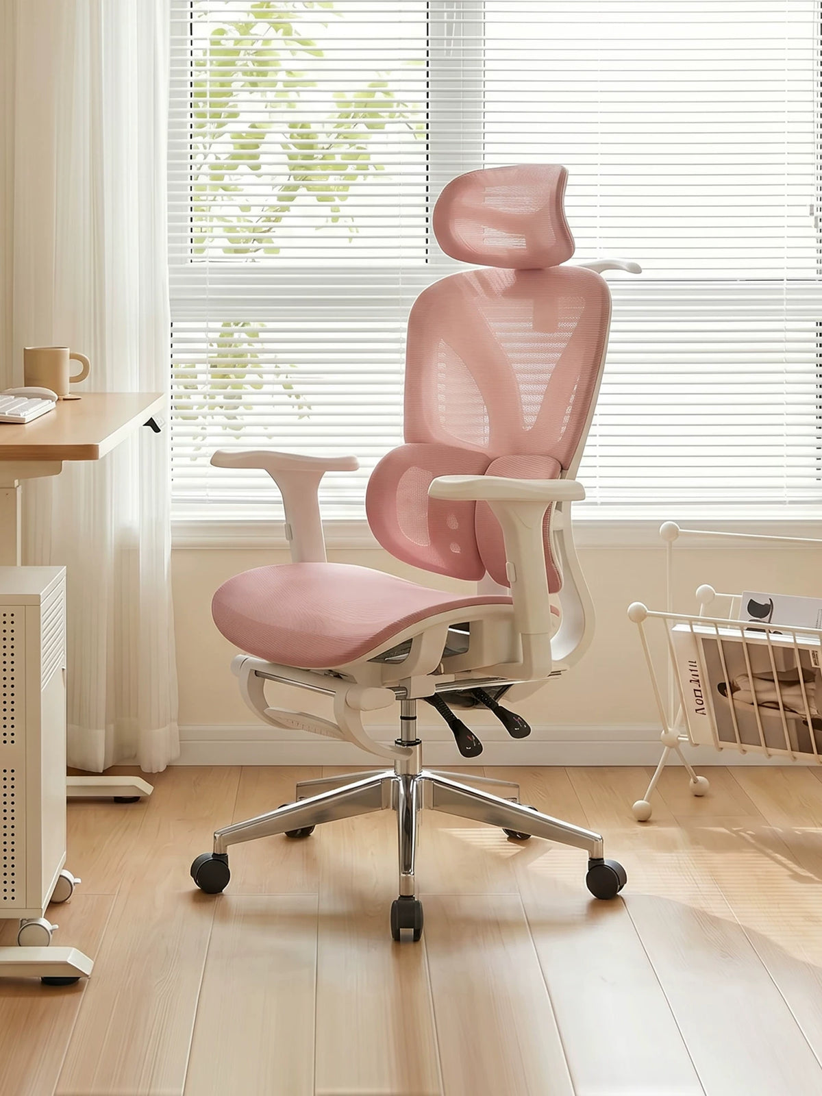 Ergonomic Office Chair with Lumbar Support, Reclining Function, and Adjustable Armrests for Home and Gaming