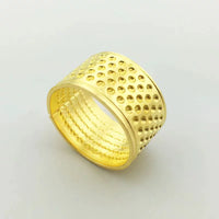 Adjustable Metal Thimble Finger Protector for Sewing and DIY Crafts